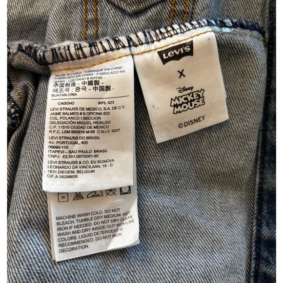 Levi's X Disney Mickey Mouse Women’s Denim Button Up Jacket Size L - Picture 12 of 15